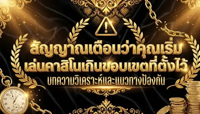 สัญญาณเตือนว่าคุณเริ่มเล่นคาสิโนเกินขอบเขตที่ตั้งไว้